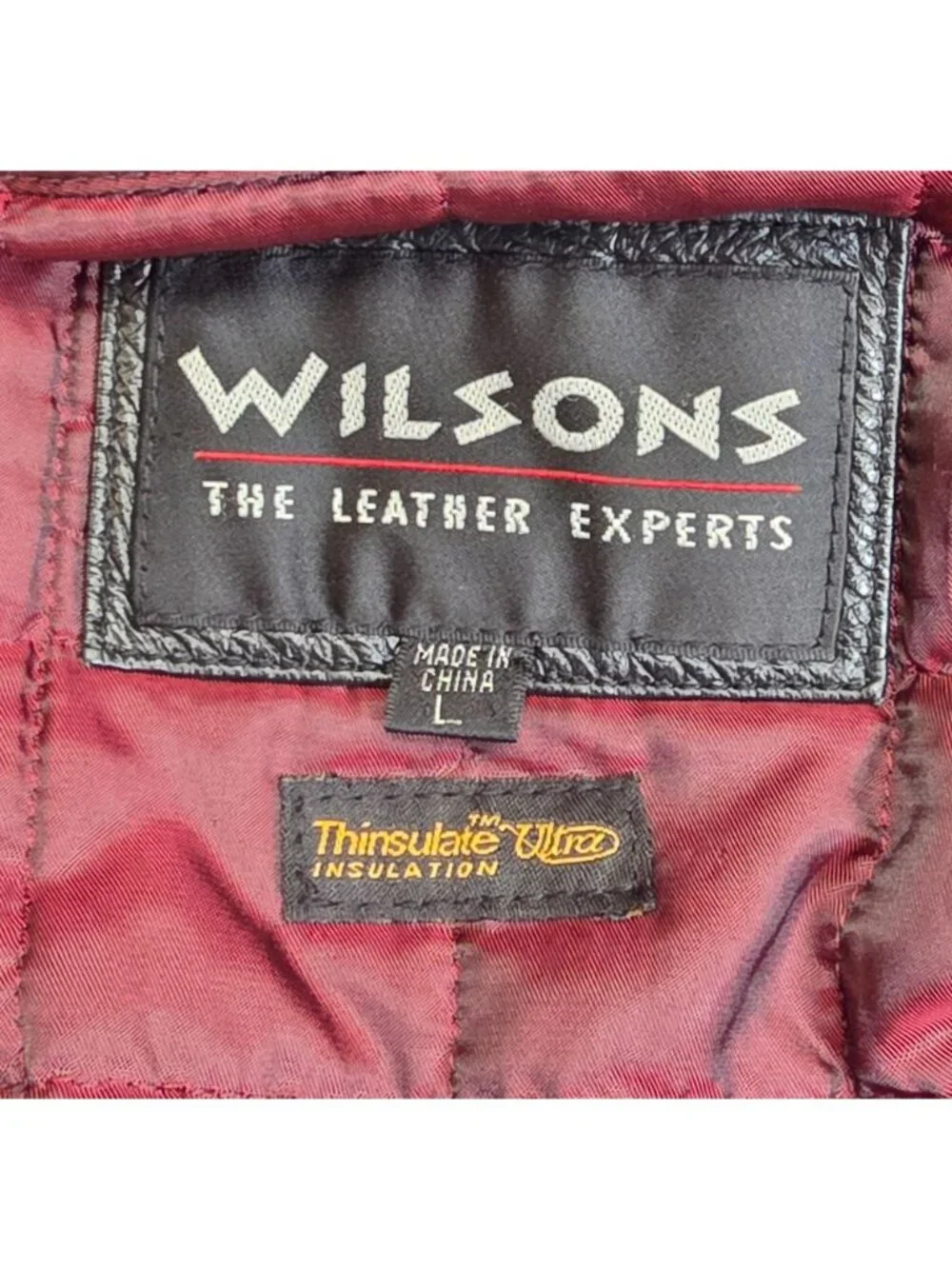 Women's - Wilson Black Leather Zip Up Jacket, Size Large - Picture 5 of 10
